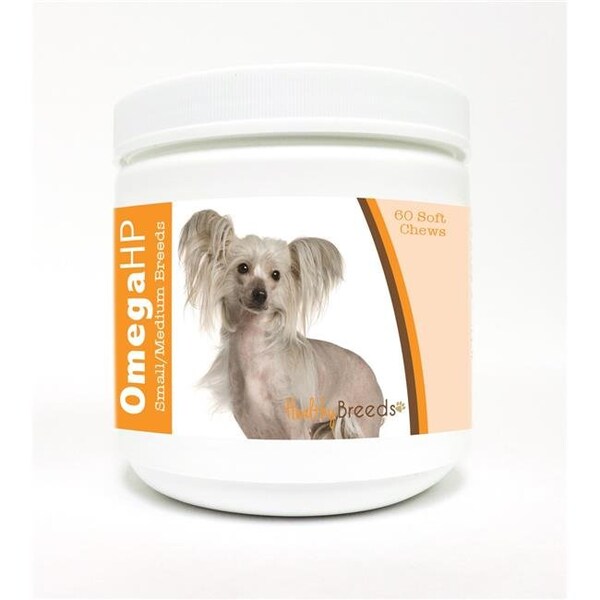 Healthy Breeds 840235105350 Chinese Crested Omega HP Fatty Acid Skin & Coat Support Soft Chews; 60 Count 840235105350 - main